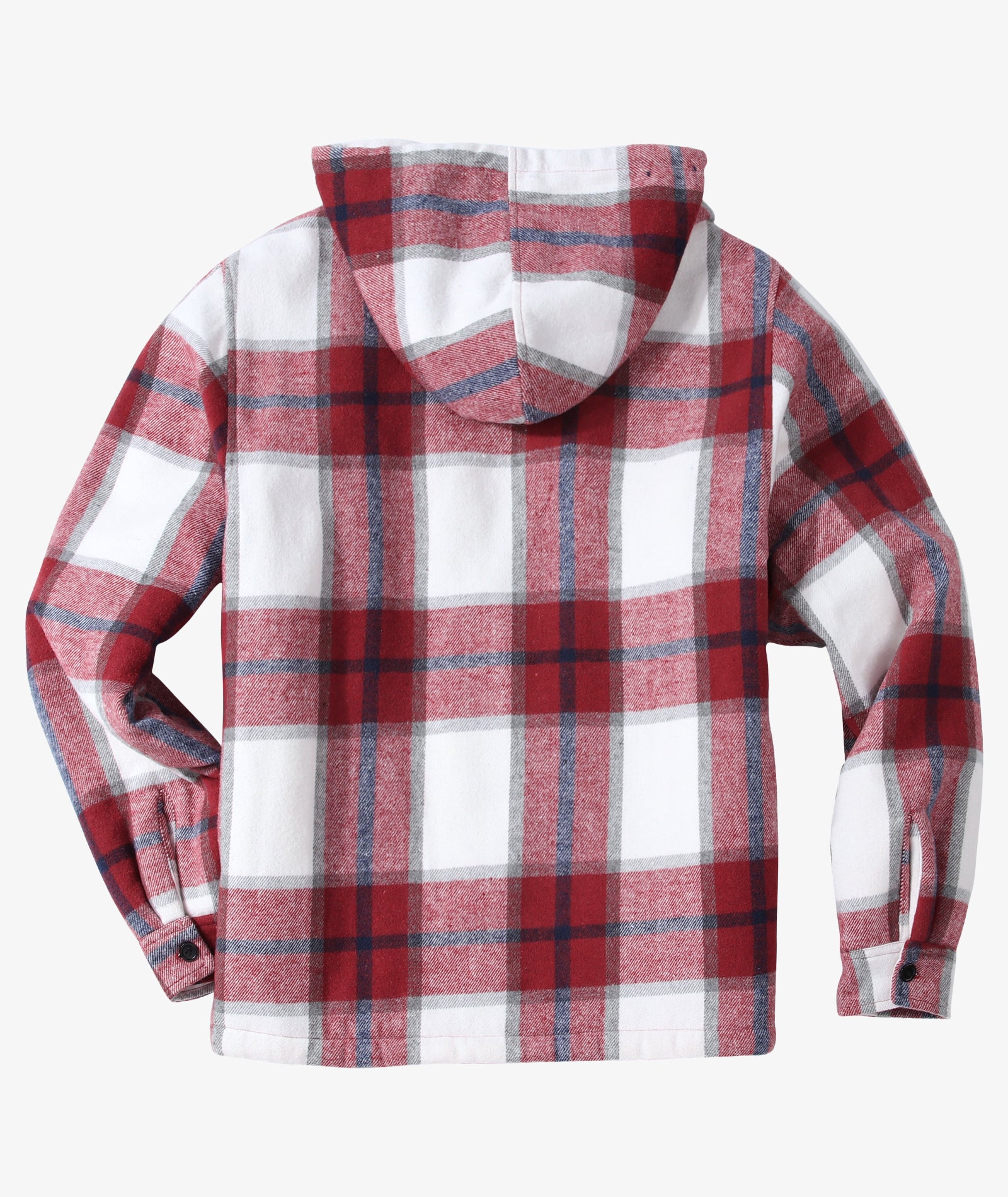 Sherpa-Lined Plaid Hooded Jacket