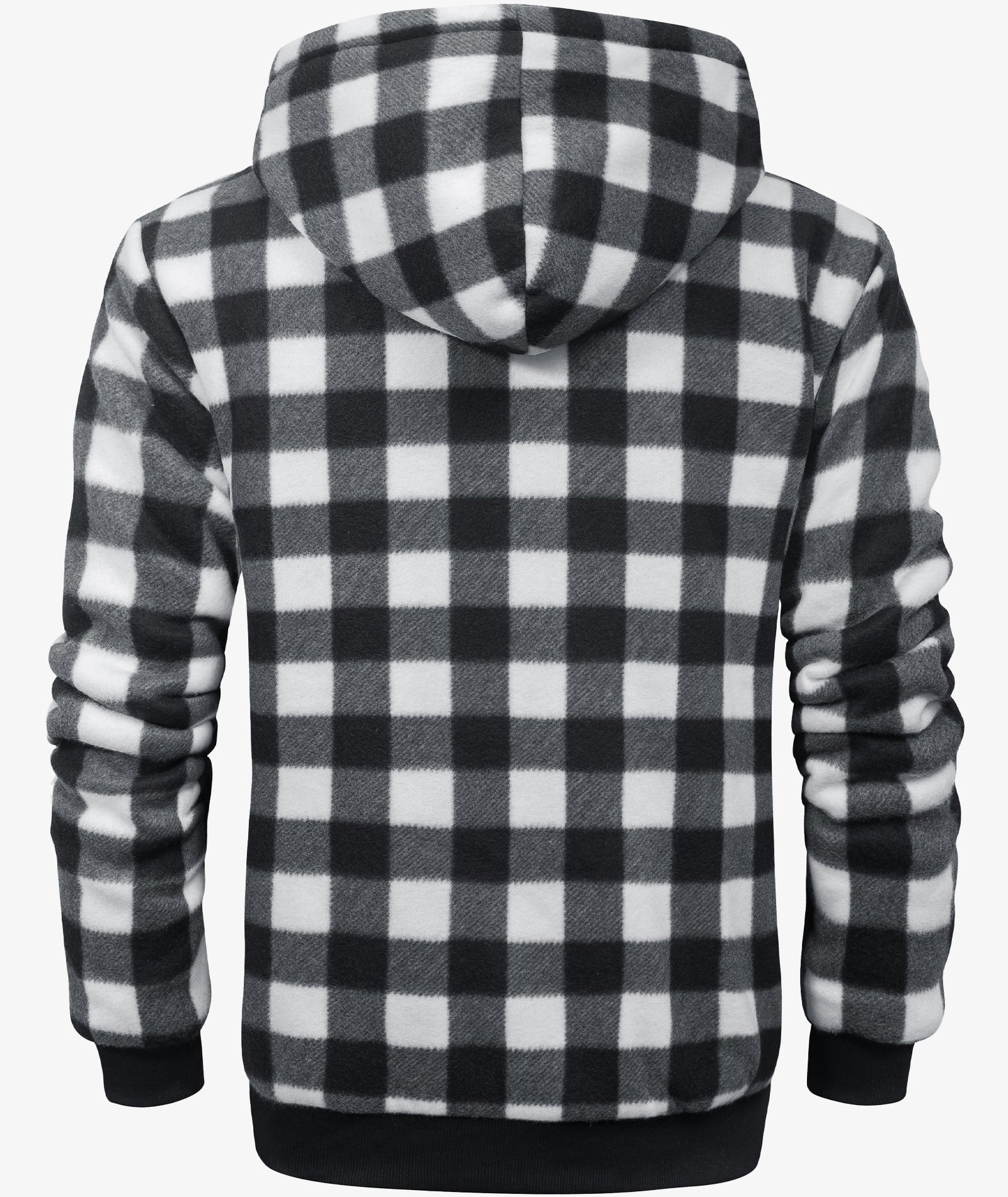 Plaid Sherpa Full-Zip Hoodie