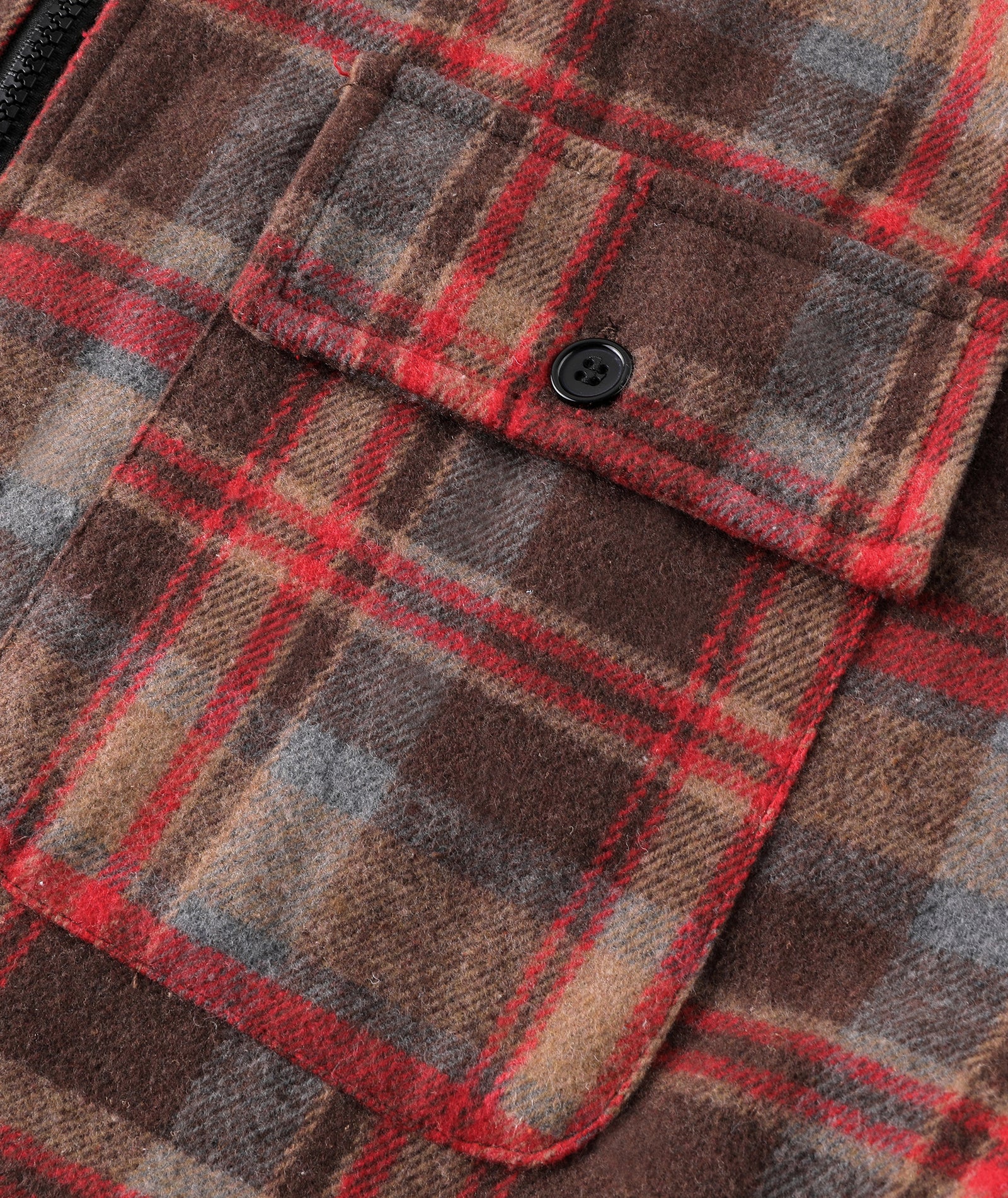 Sherpa-Lined Plaid Hooded Jacket