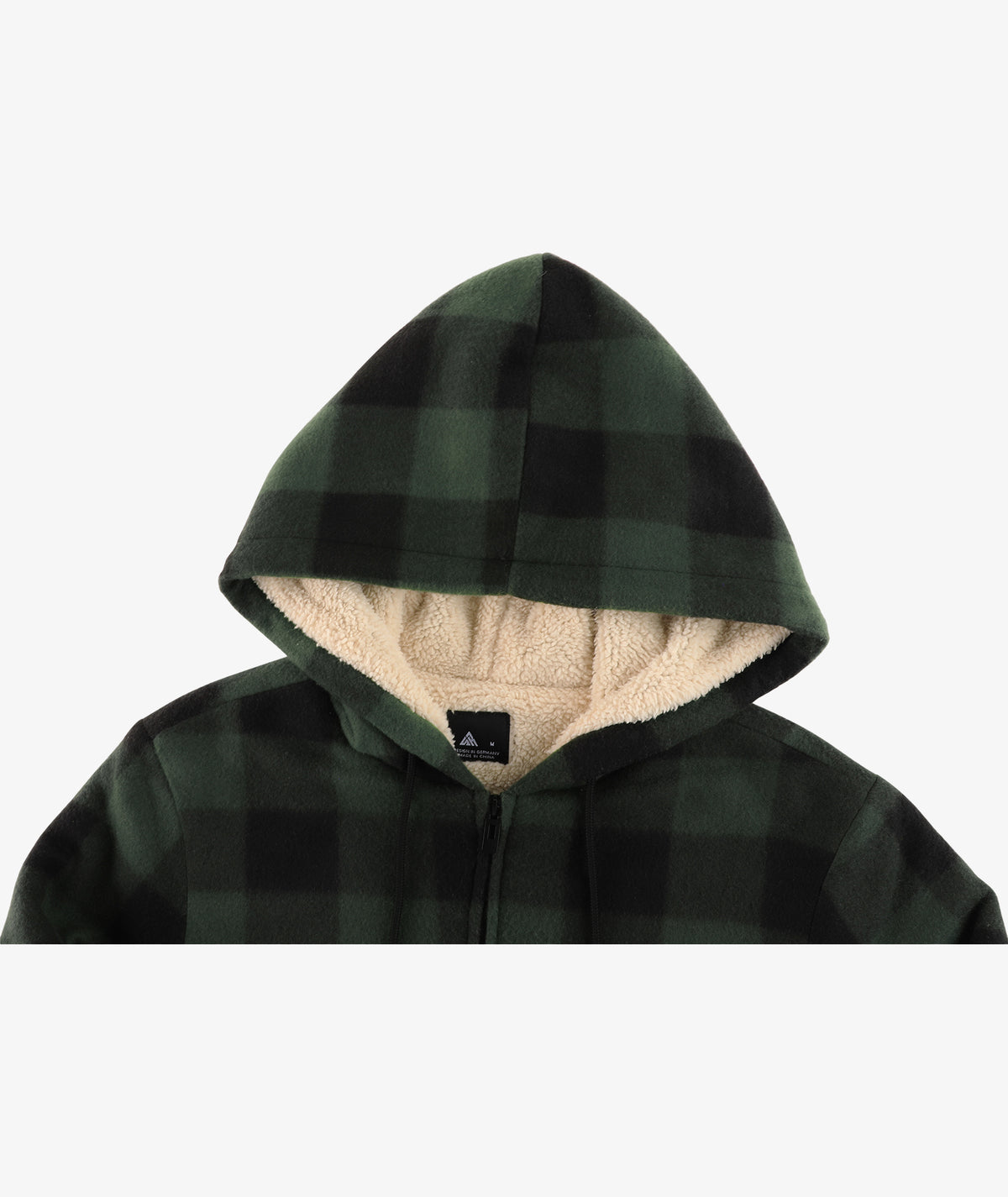 Plaid Sherpa Full-Zip Hoodie