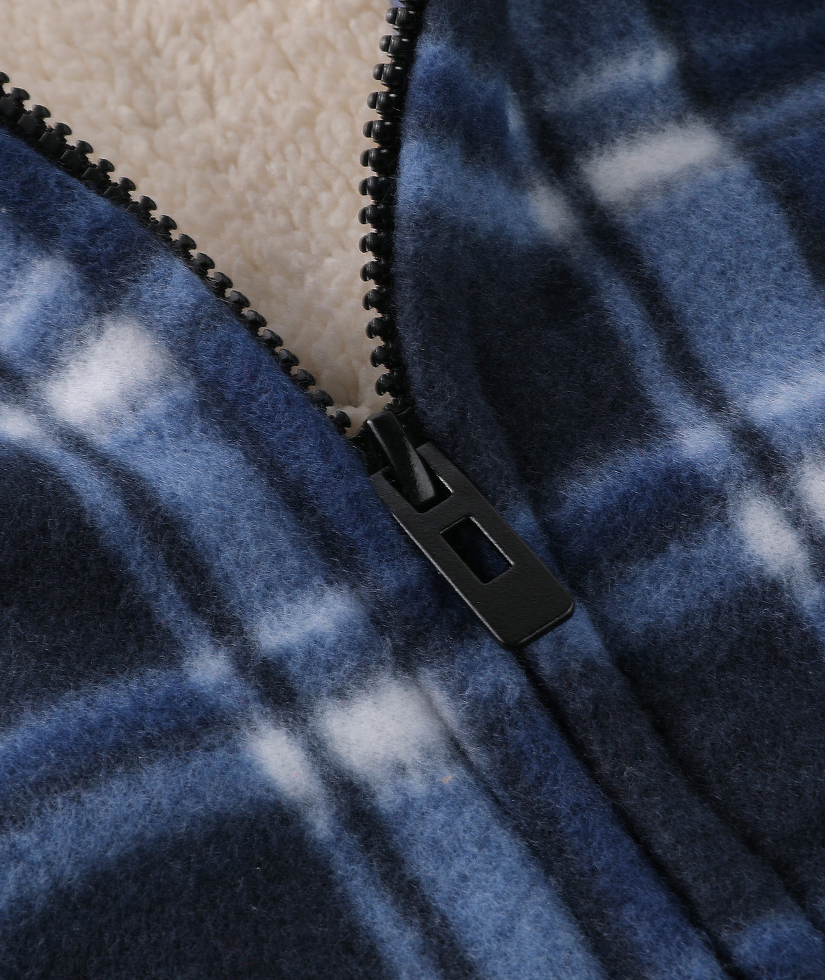 Plaid Sherpa Full-Zip Hoodie