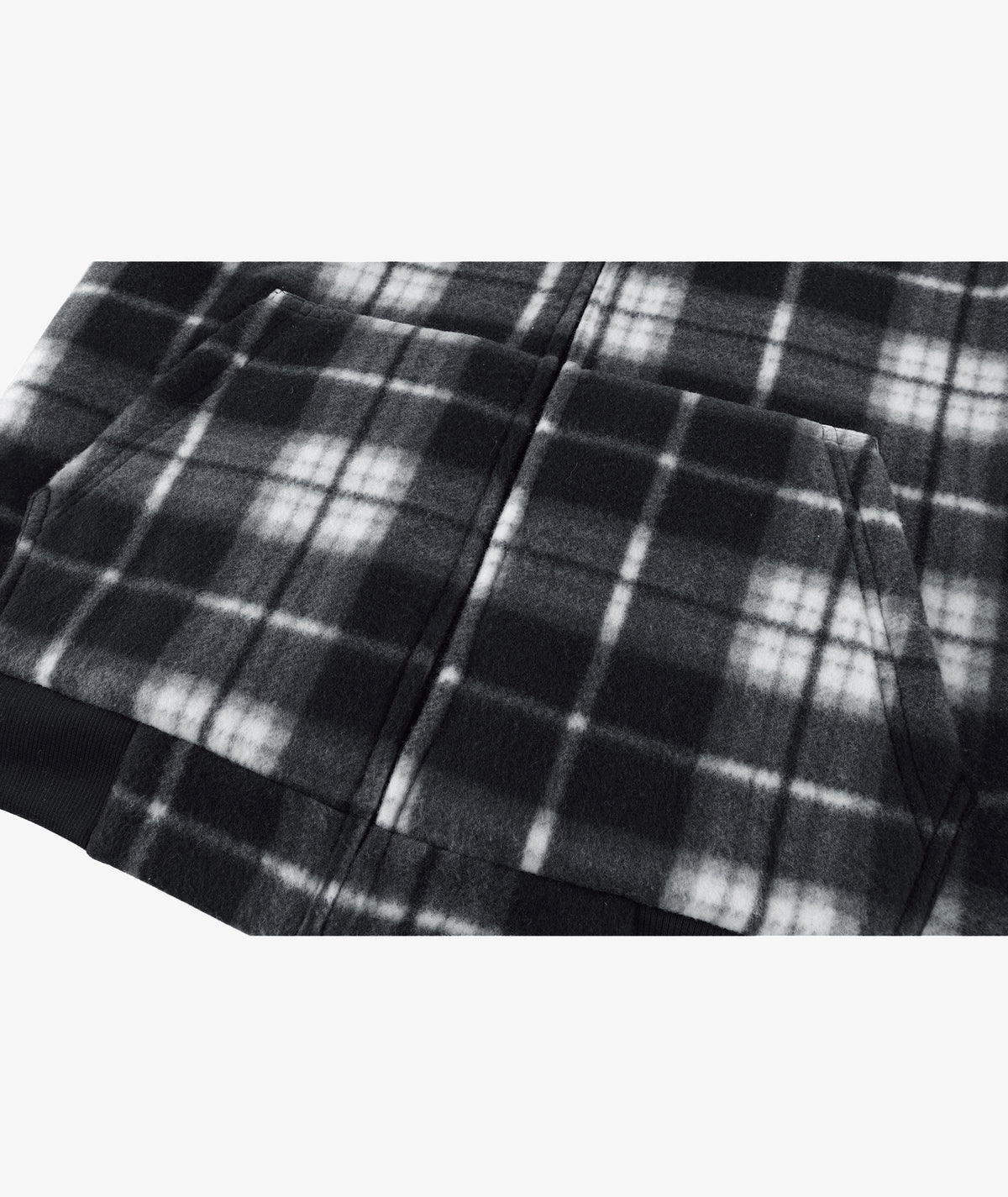 Plaid Sherpa Full-Zip Hoodie