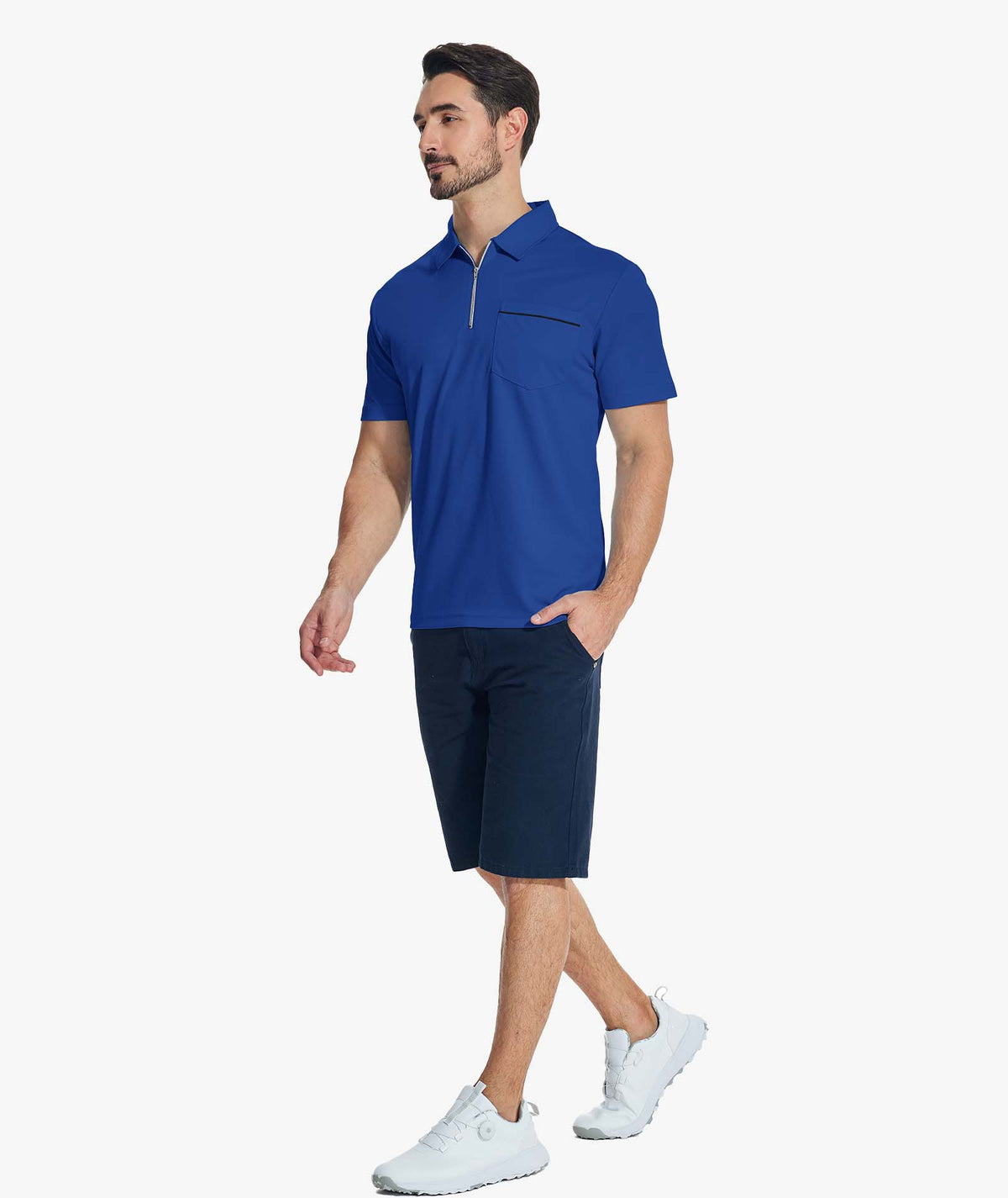 Polo de alto rendimiento con bolsillo de cremallera
