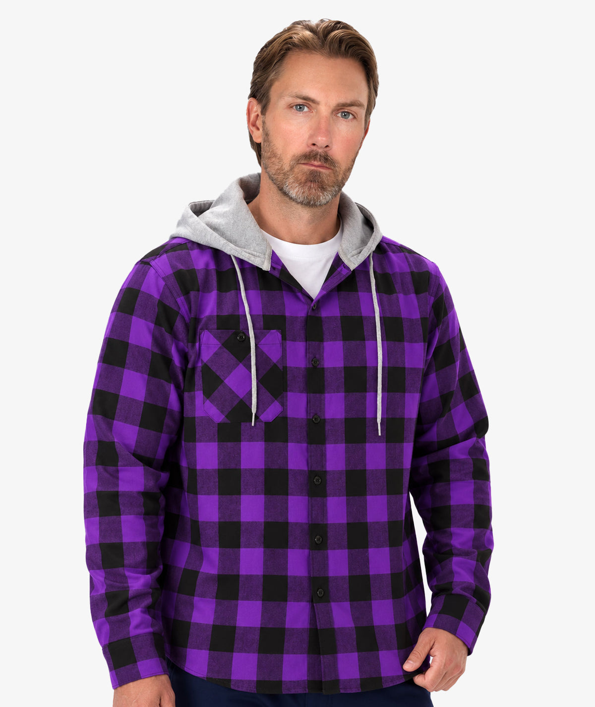 Plaid Hooded Shirt