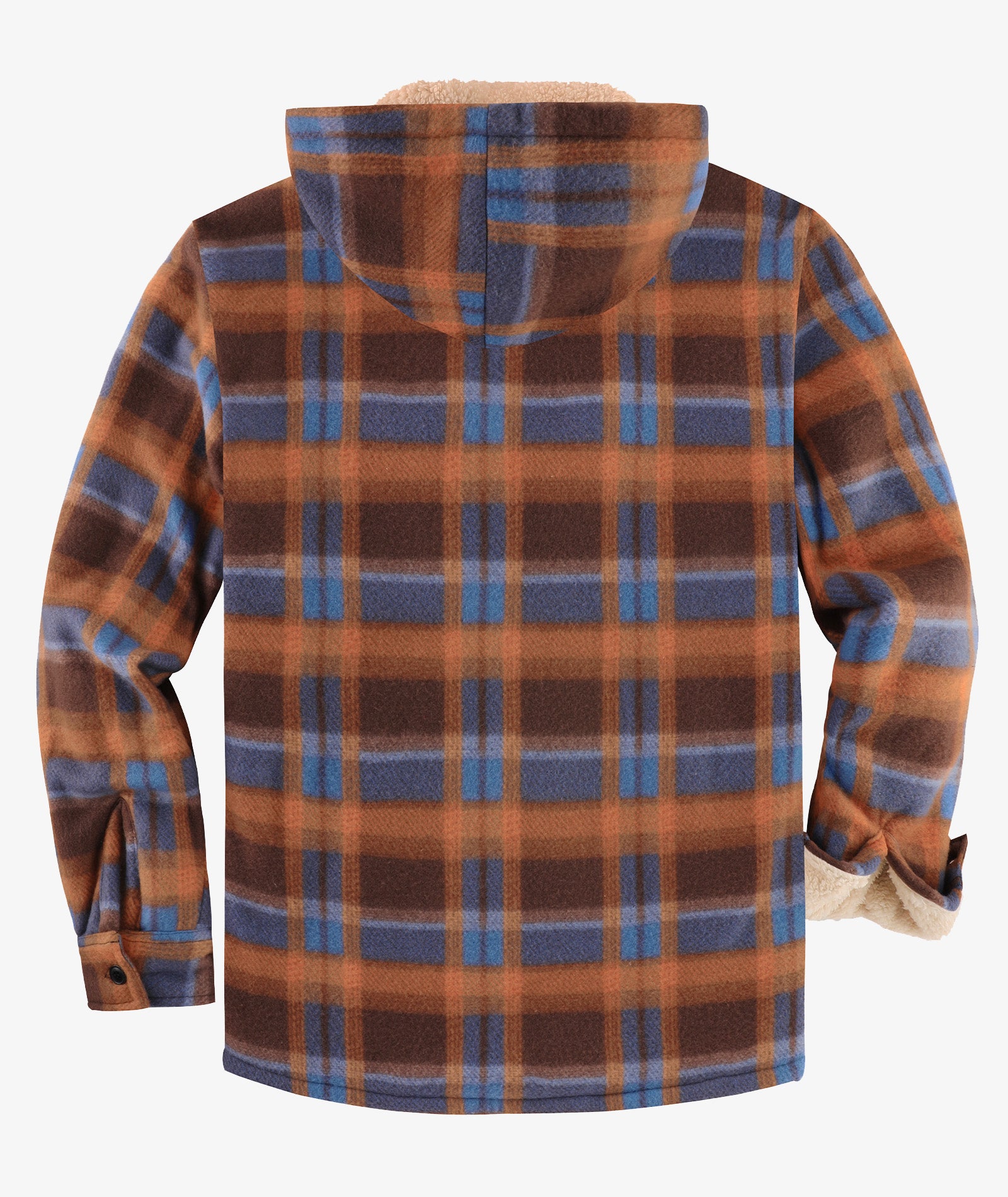 Plaid Sherpa Pocket Hoodie