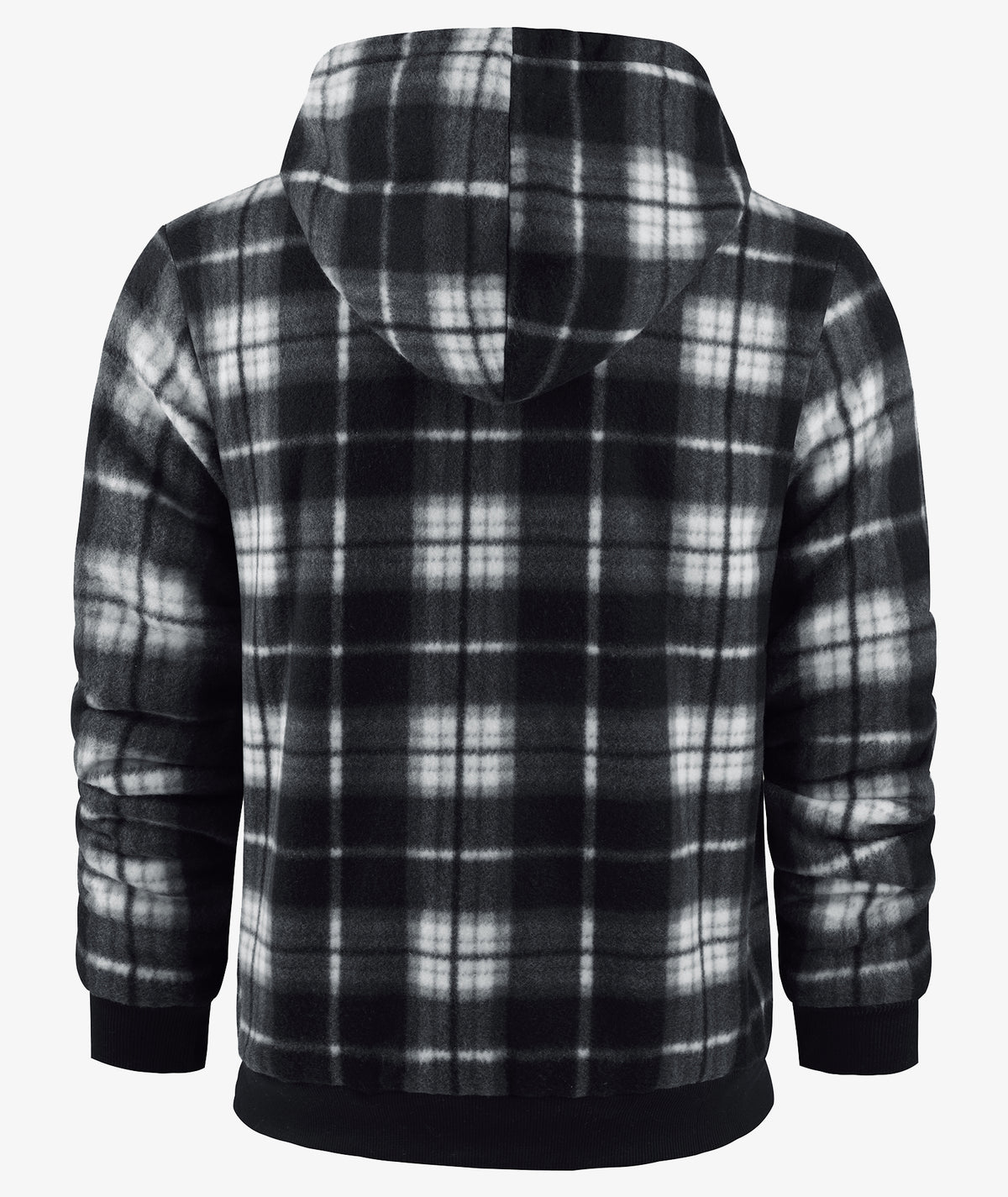 Plaid Sherpa Full-Zip Hoodie