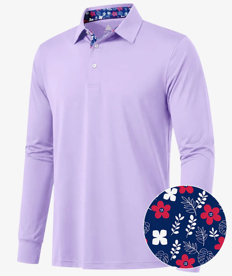 Floral Print Collar Polo