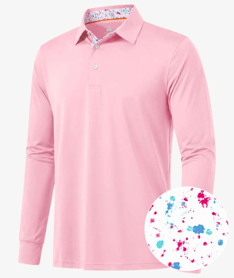 Colorful Splatter Collar Polo