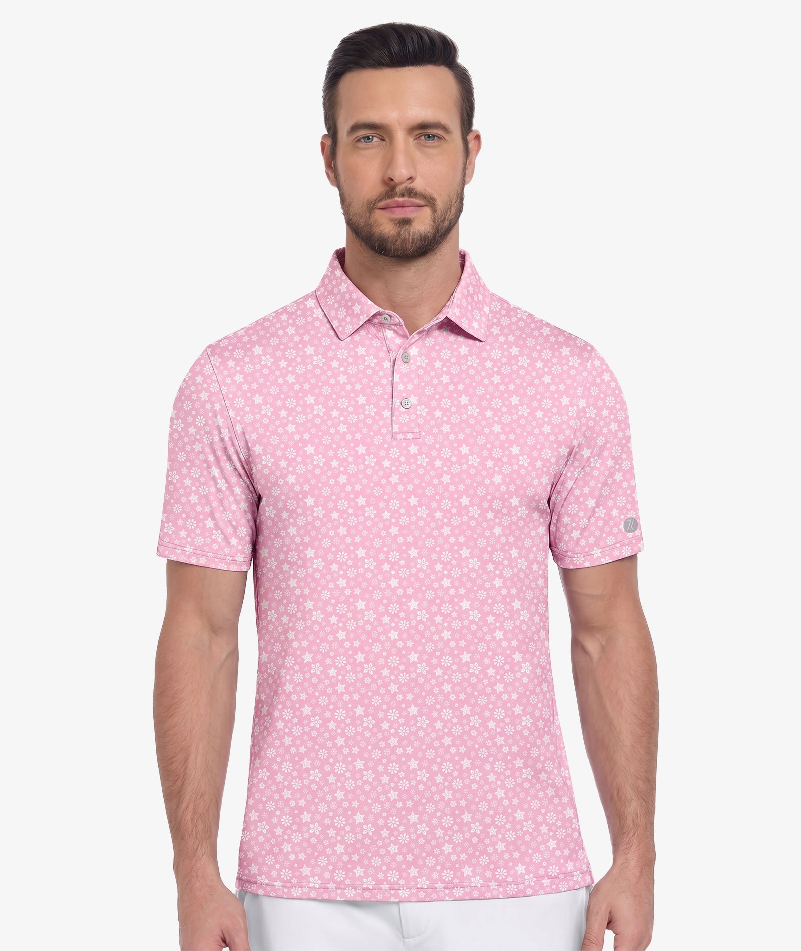 Pink Bloom Golf Polo
