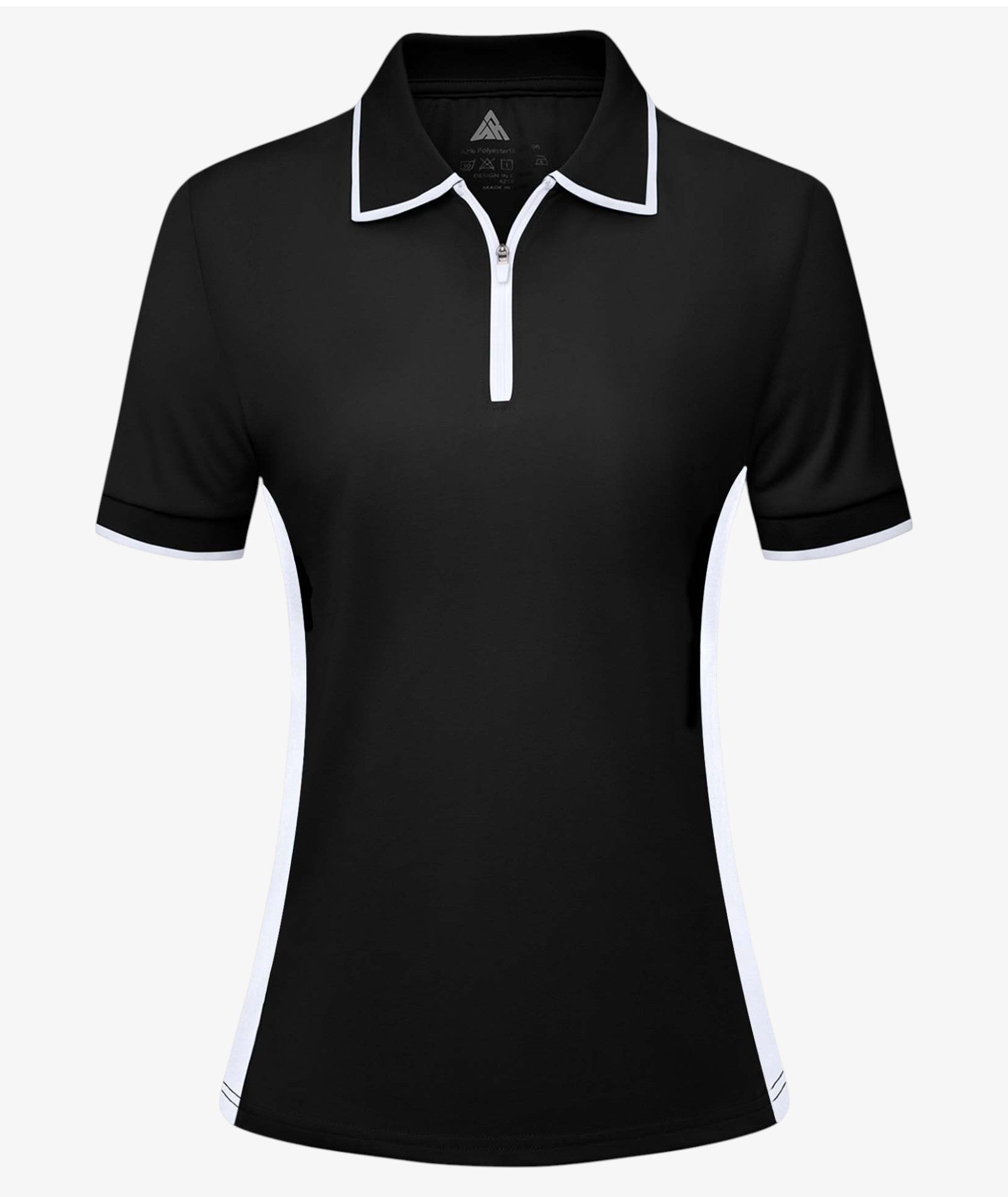 Contrast Zip Performance Polo