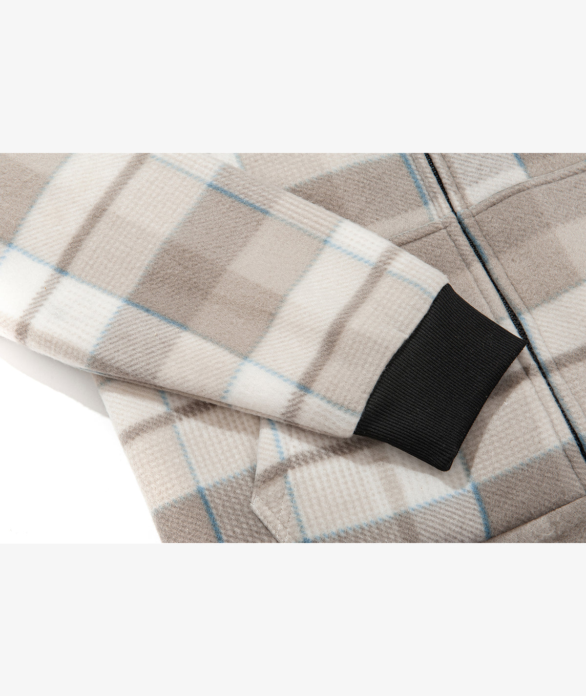 Plaid Sherpa Full-Zip Hoodie