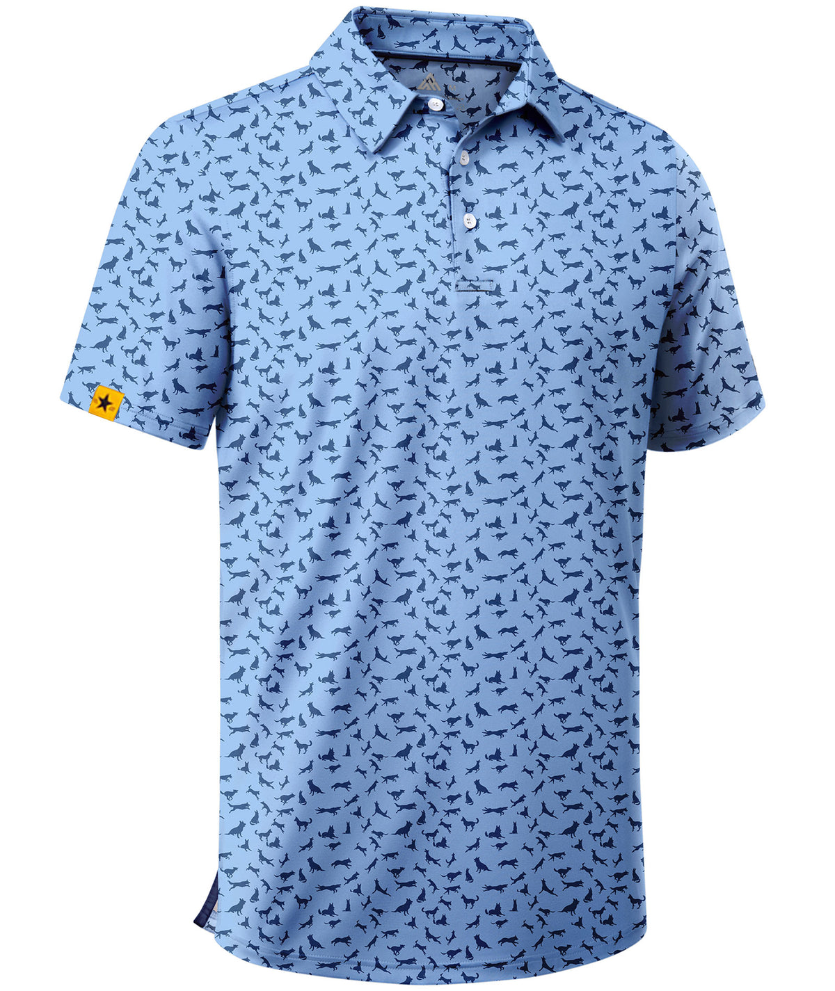 Dog Print Golf Polo
