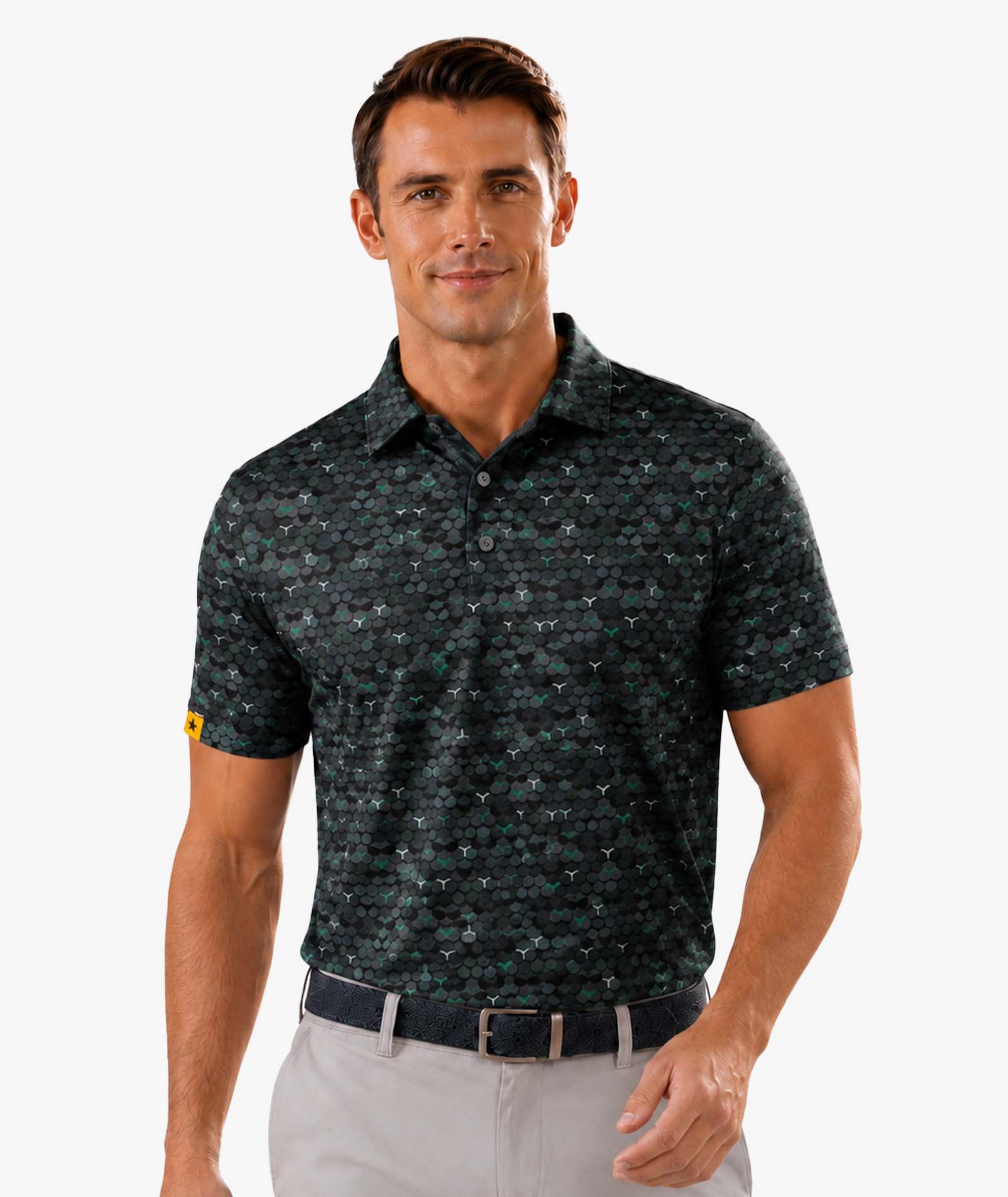 Beach Print Golf Polo