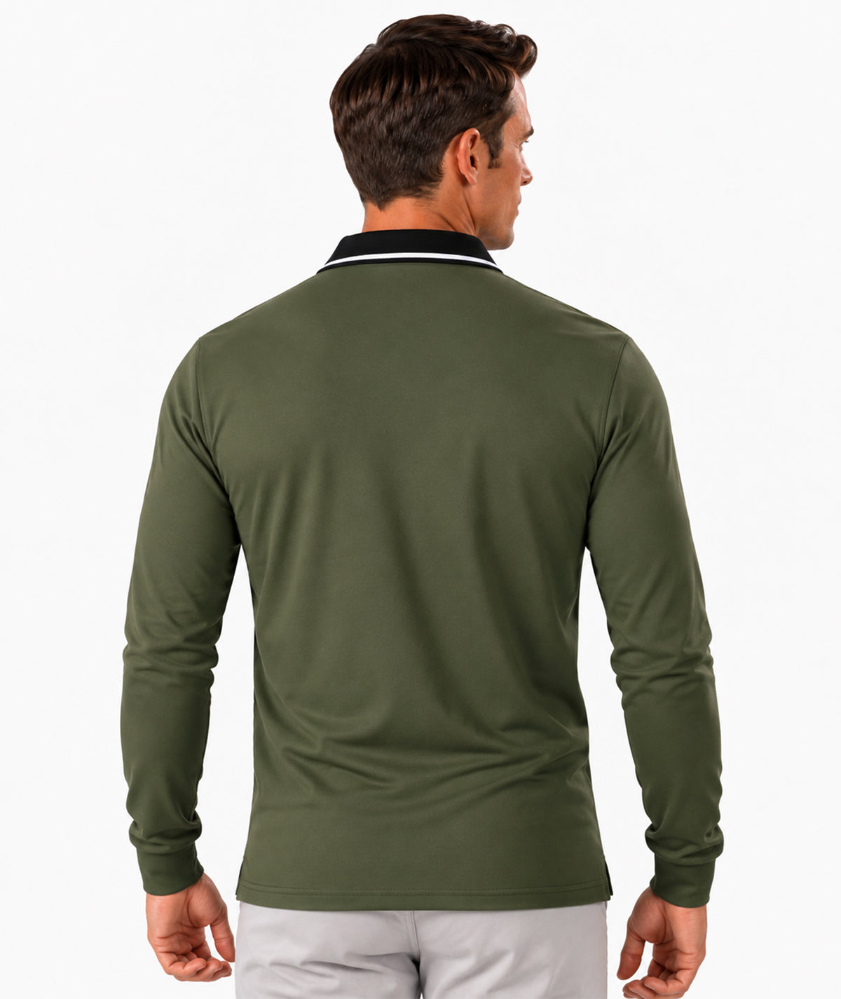 Pocket Long Sleeve Polo Shirt