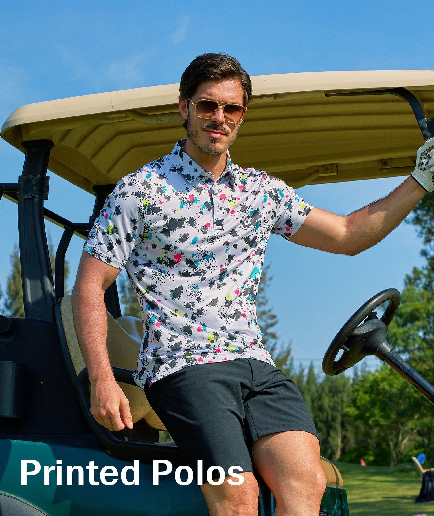 Men's Printed Polos