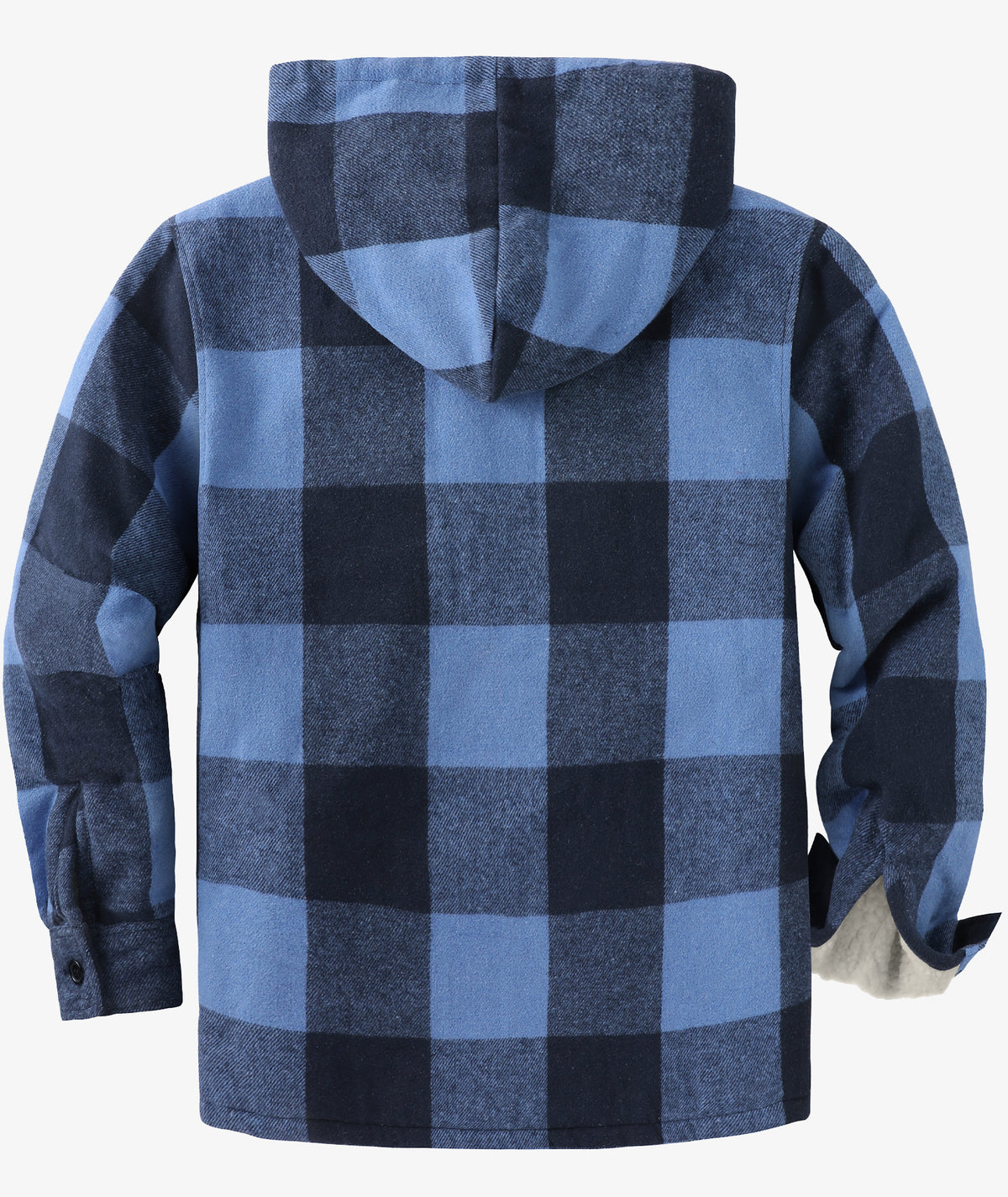 Sherpa-Lined Plaid Hooded Jacket