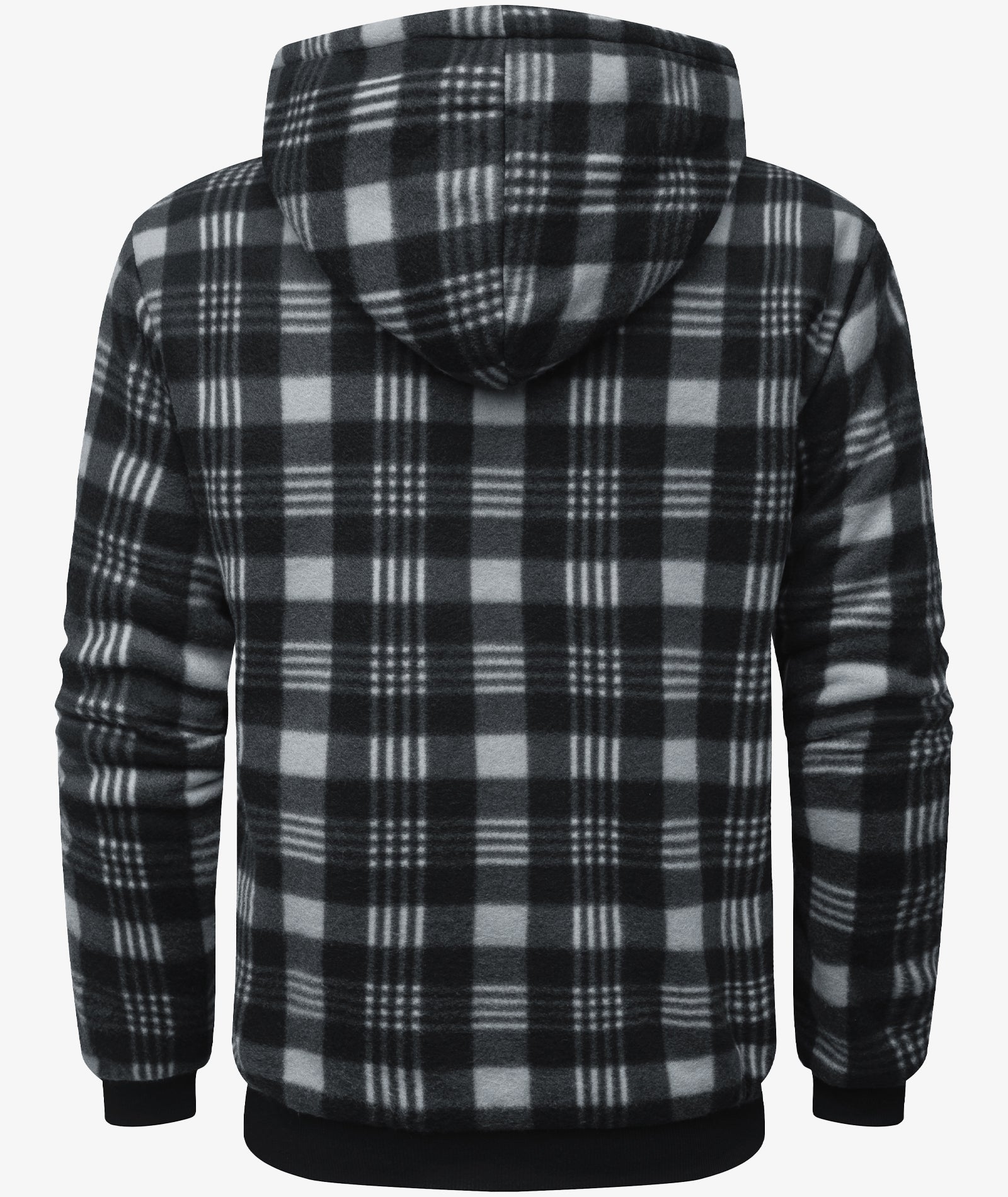 Plaid Sherpa Full-Zip Hoodie