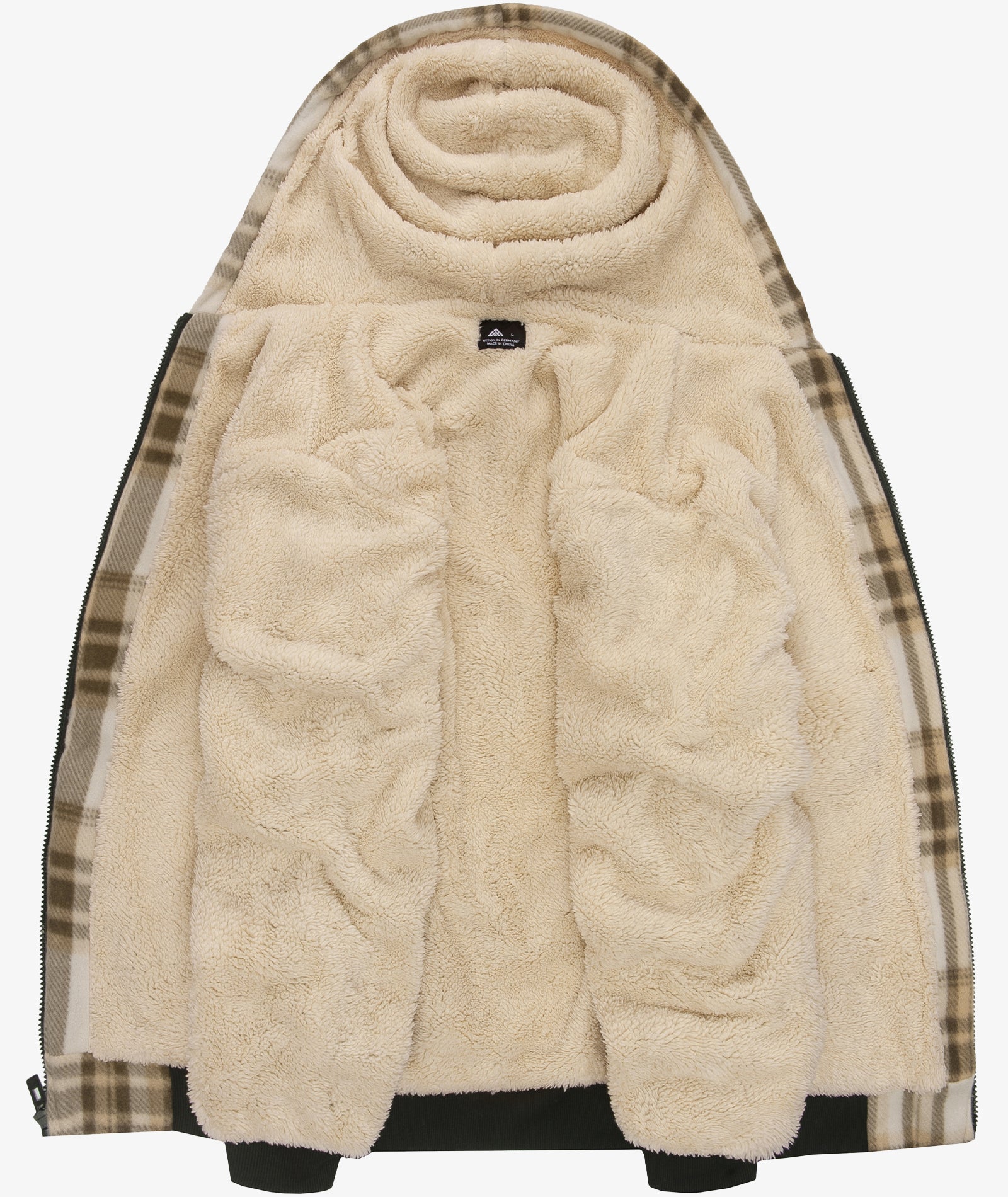 Plaid Sherpa Full-Zip Hoodie