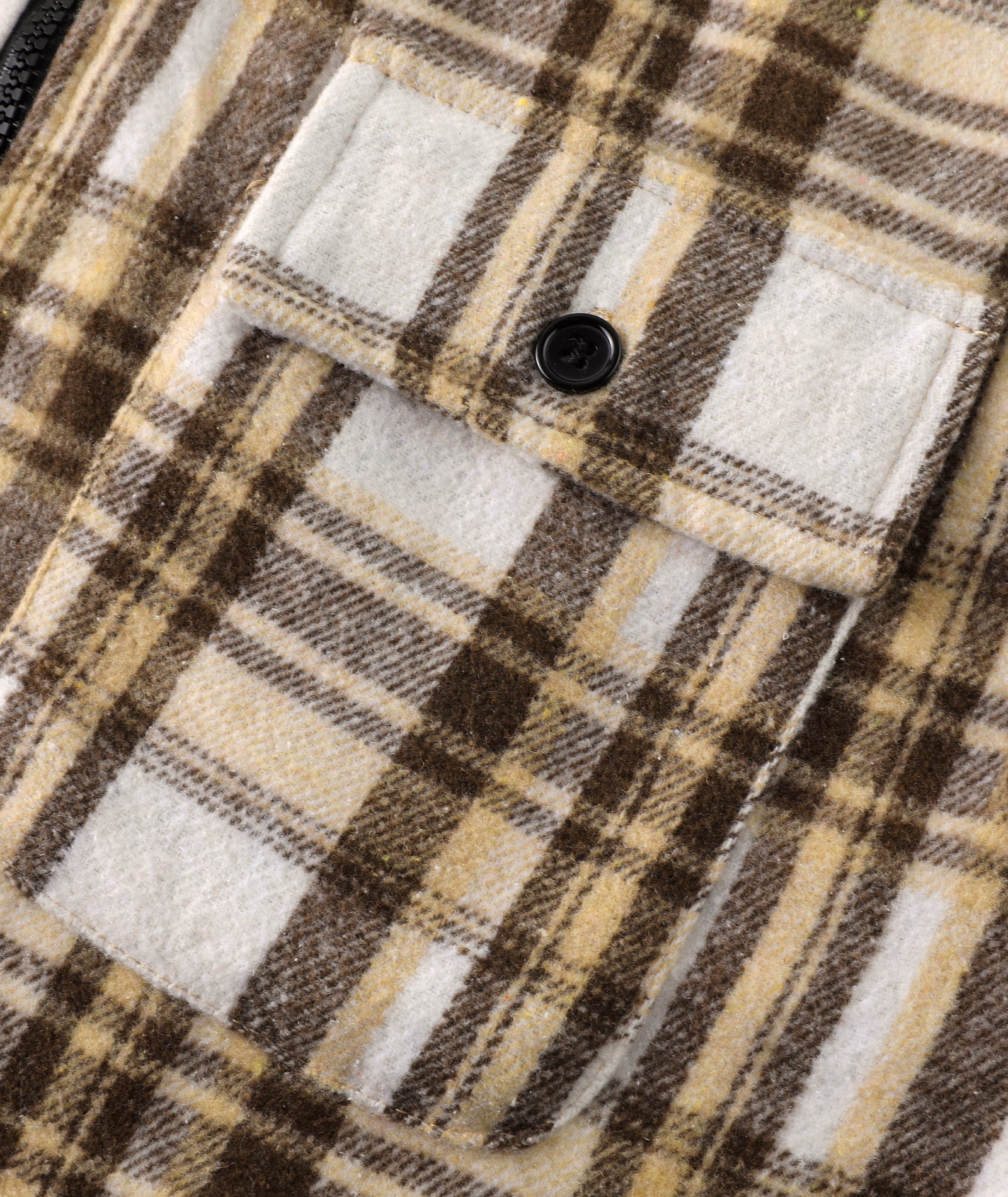 Sherpa-Lined Plaid Hooded Jacket