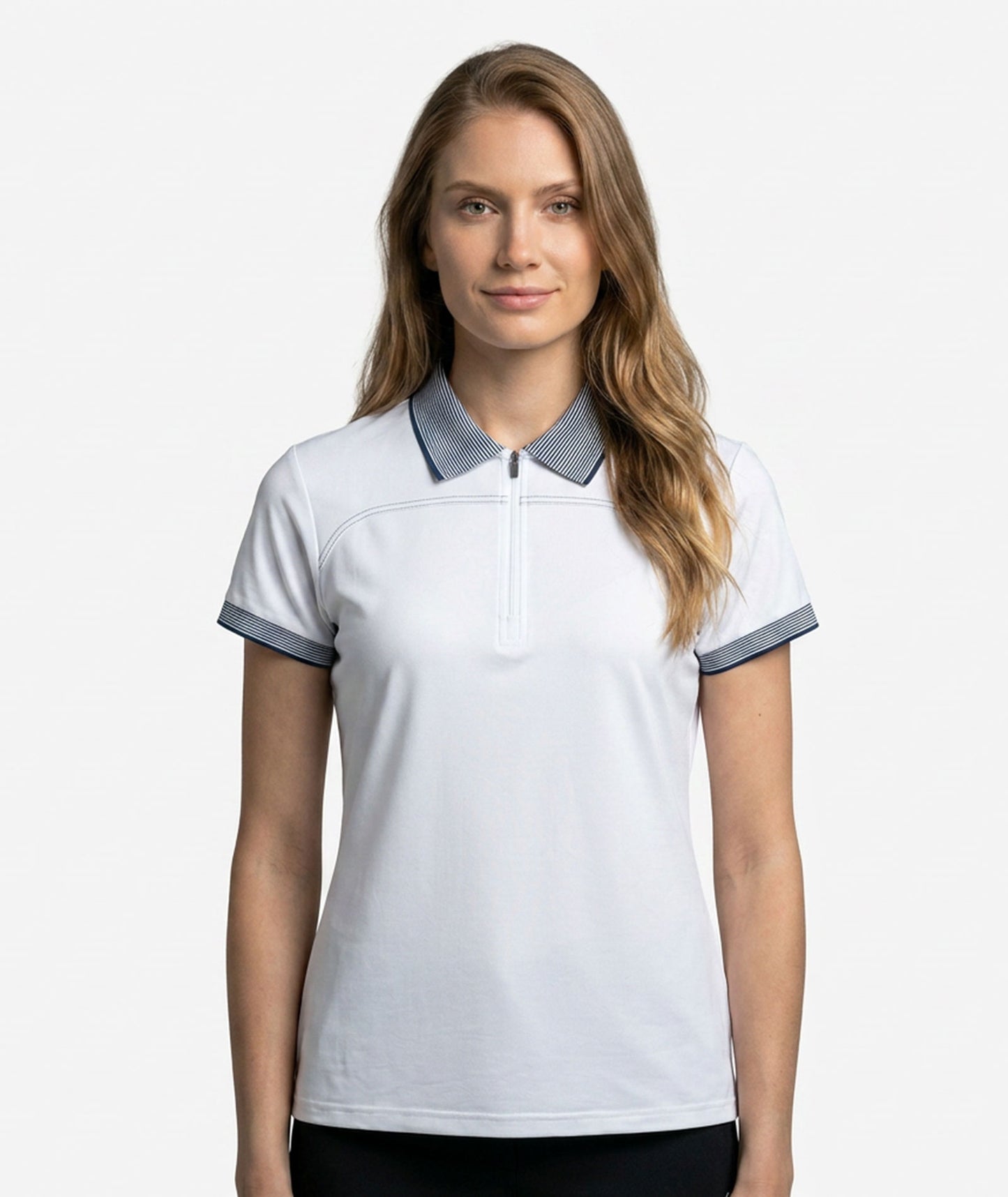 Polo de performance zippé