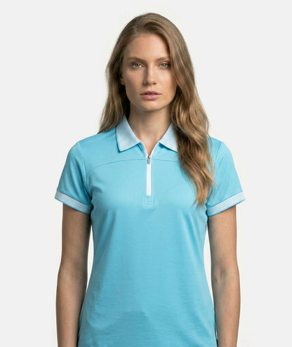 Polo de performance zippé