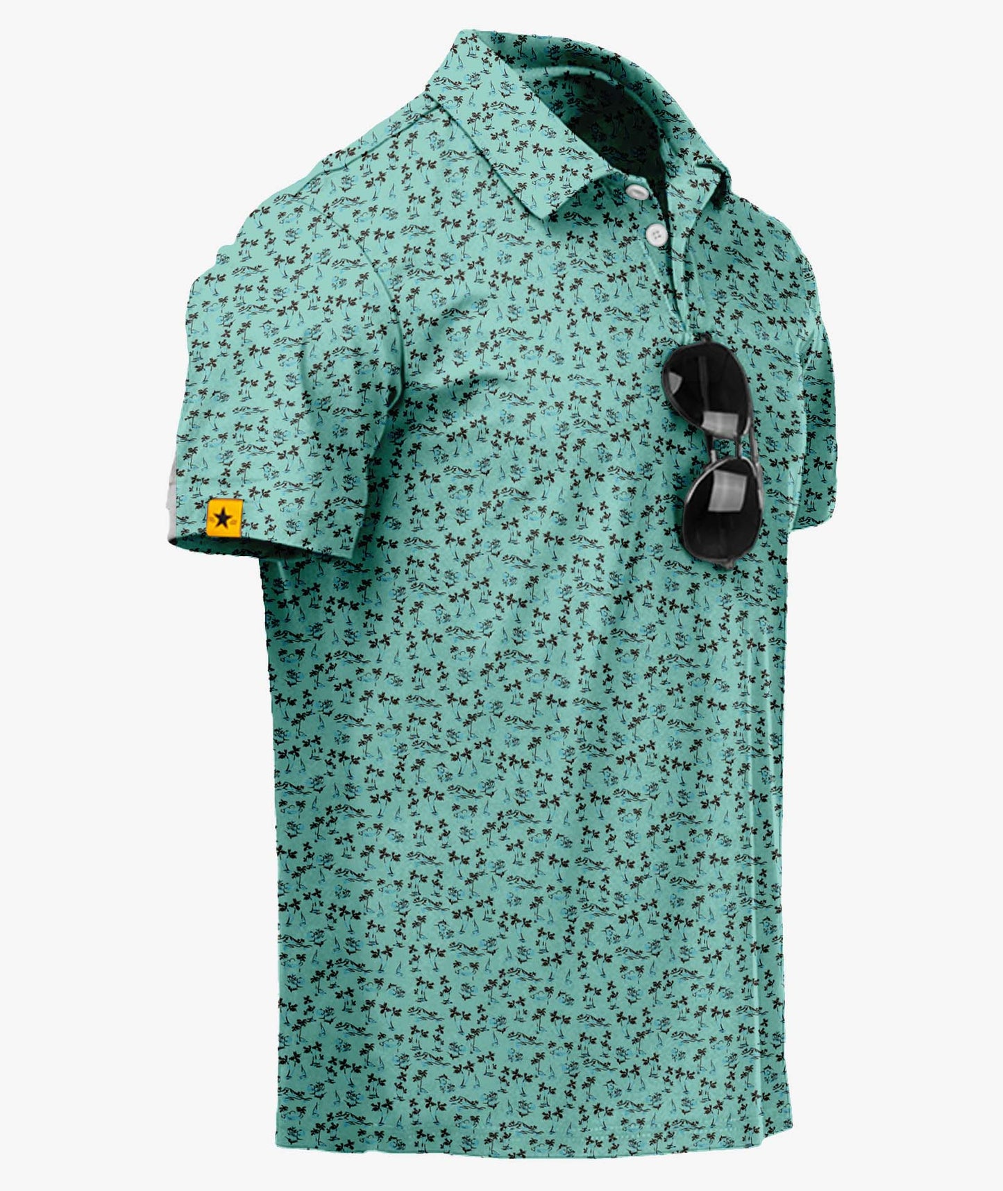 Botanical Print Golf Polo