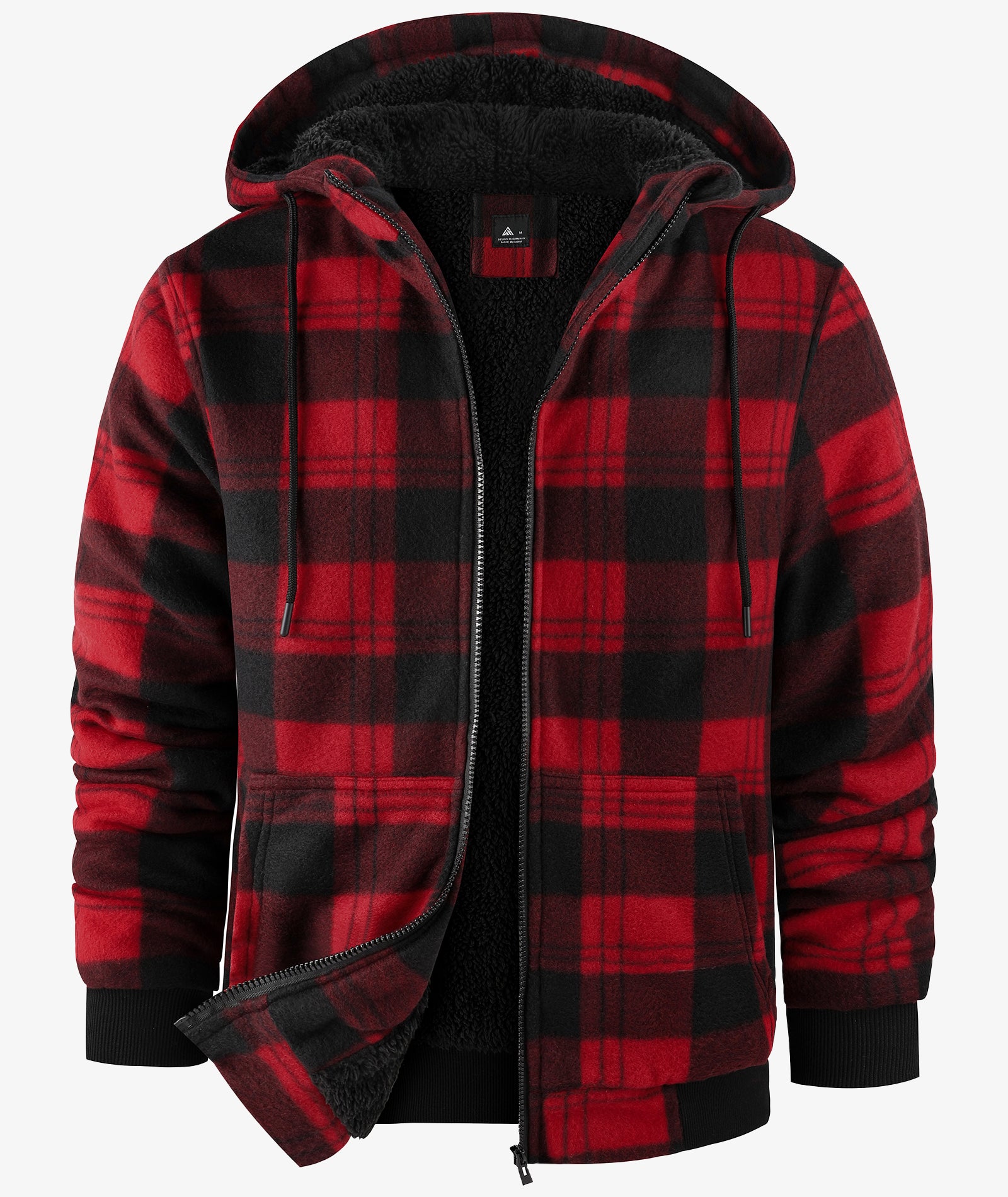 Veste à capuche en molleton doublée de polaire
