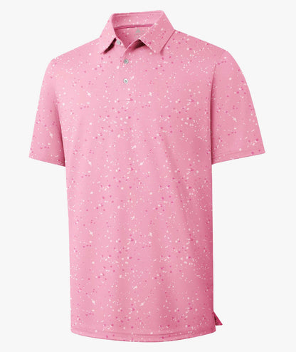 Polo rose éclaboussé