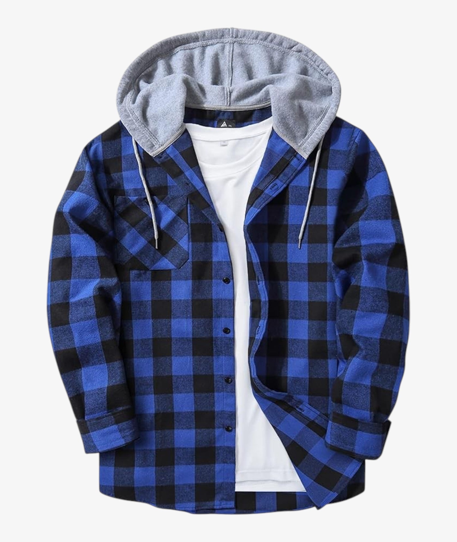 Chemise à capuche à carreaux