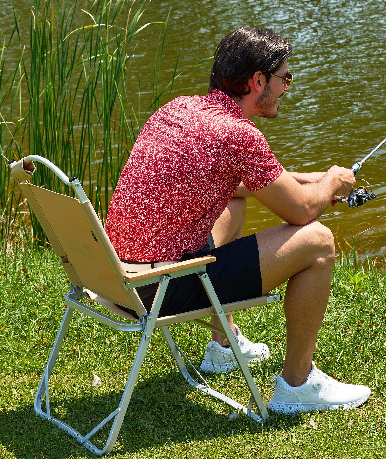 Crimson Flow Golf Polo