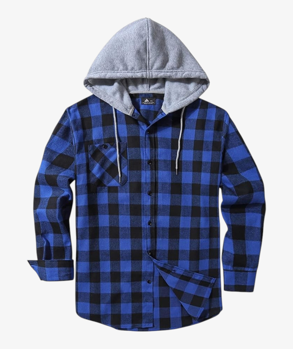 Chemise à capuche à carreaux