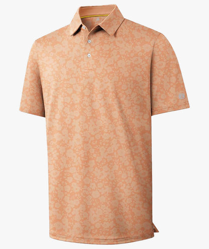 Peach Bloom Golf Polo