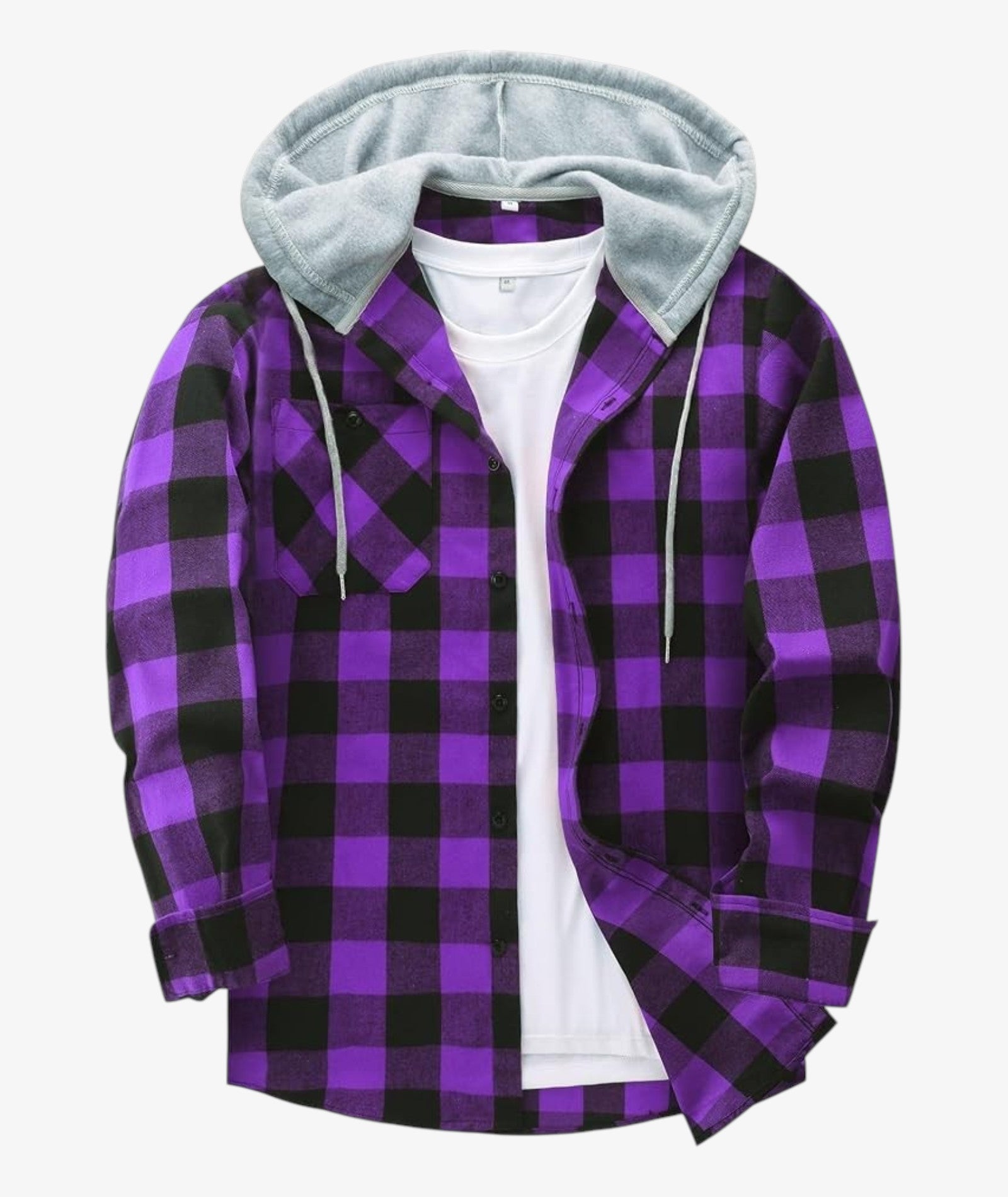 Chemise à capuche à carreaux