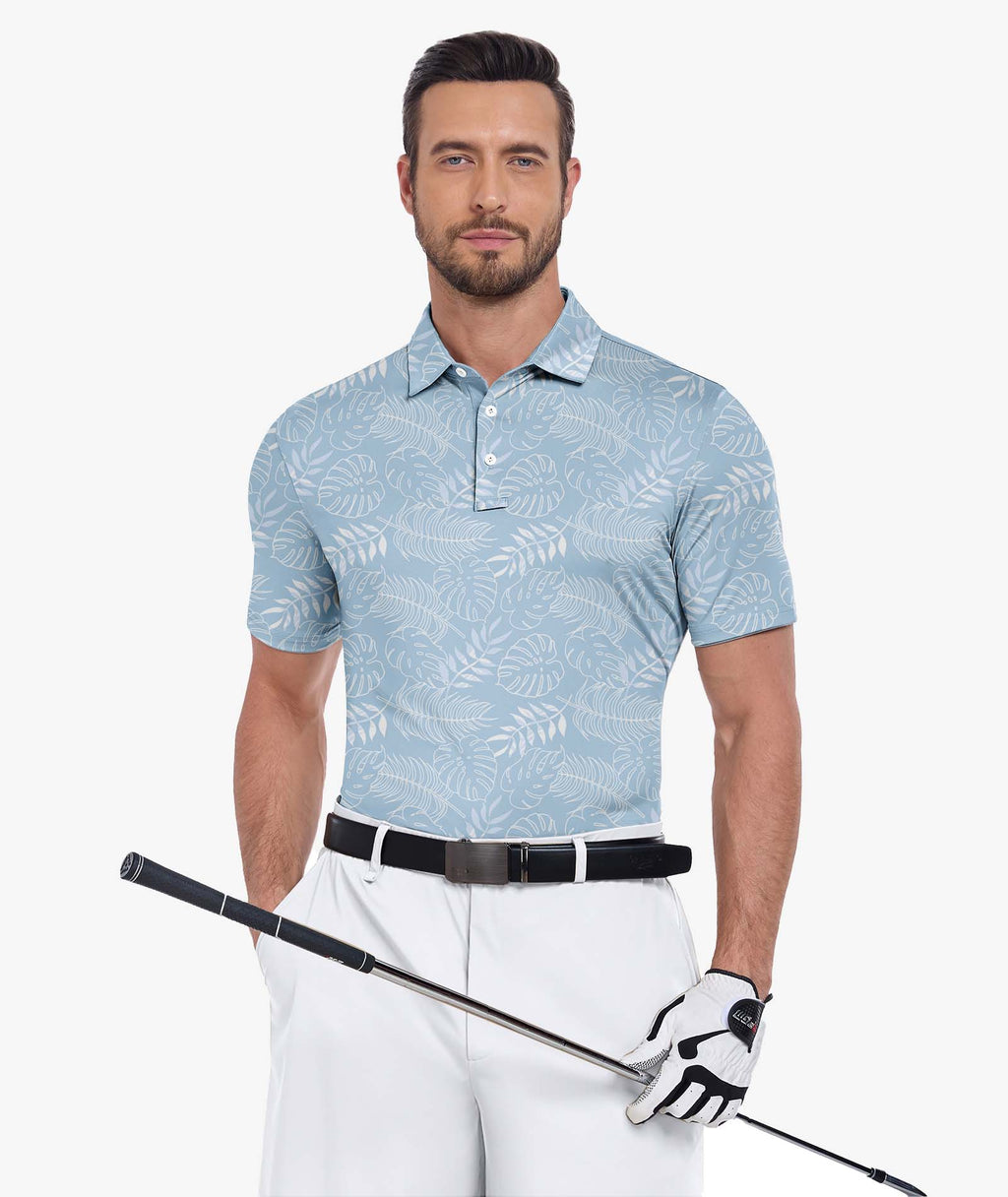 Tropical Leaf Golf Polo