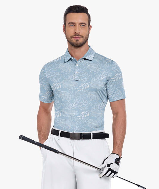 Tropical Leaf Golf Polo