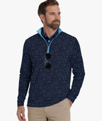 Abstract Maze Quarter Zip Polo