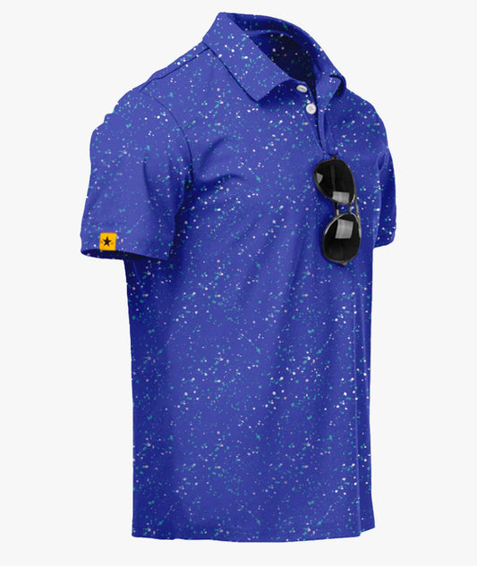 Blue Nebula Golf Polo
