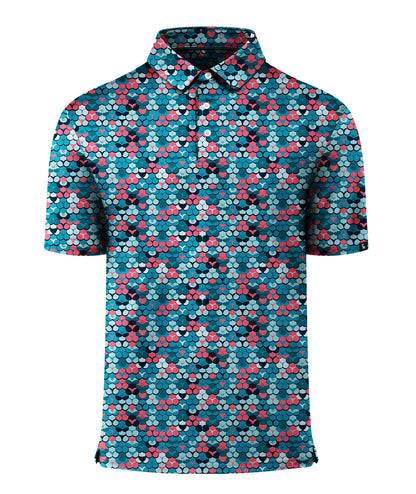 Tropic Grid Golf Polo