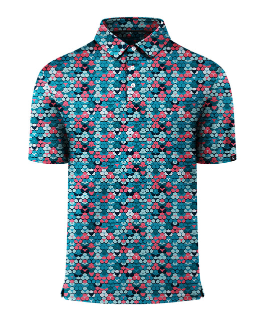 Tropic Grid Golf Polo