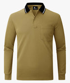 Athletic Long Sleeve Polo Shirt