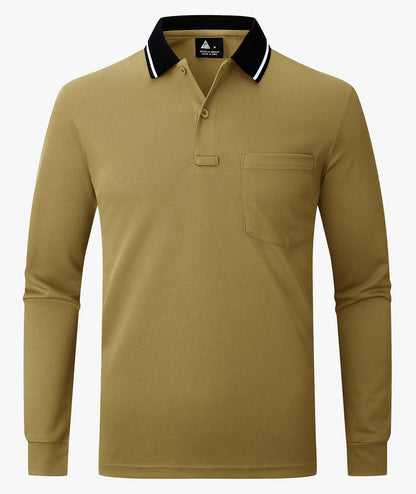 Athletic Long Sleeve Polo Shirt
