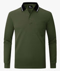 Pocket Long Sleeve Polo Shirt