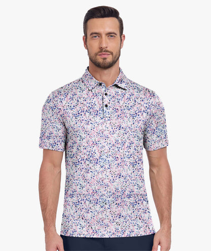 Polo de golf à imprimé moucheté