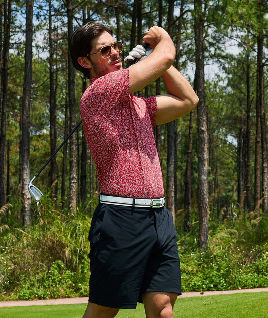 Crimson Flow Golf Polo