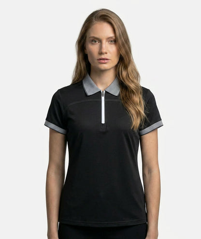 Polo de performance zippé