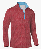 Red Wave Quarter Zip Polo