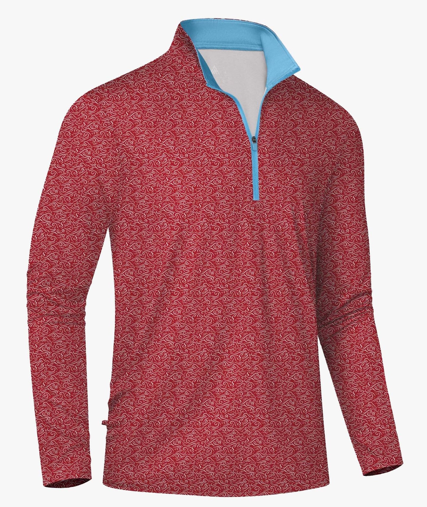 Red Wave Quarter Zip Polo