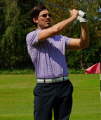 Lavender Floral Golf Polo