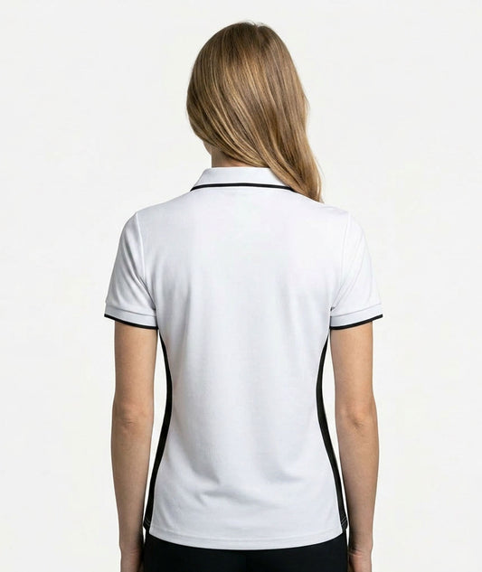 Contrast Zip Performance Polo