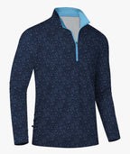 Abstract Maze Quarter Zip Polo